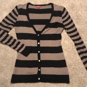 Merona brown and black striped cardigan